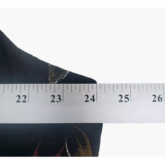 David Allan Designs Shift Midi Dress Womens 22W Sleeveless Black Tan Floral - Picture 6 of 7